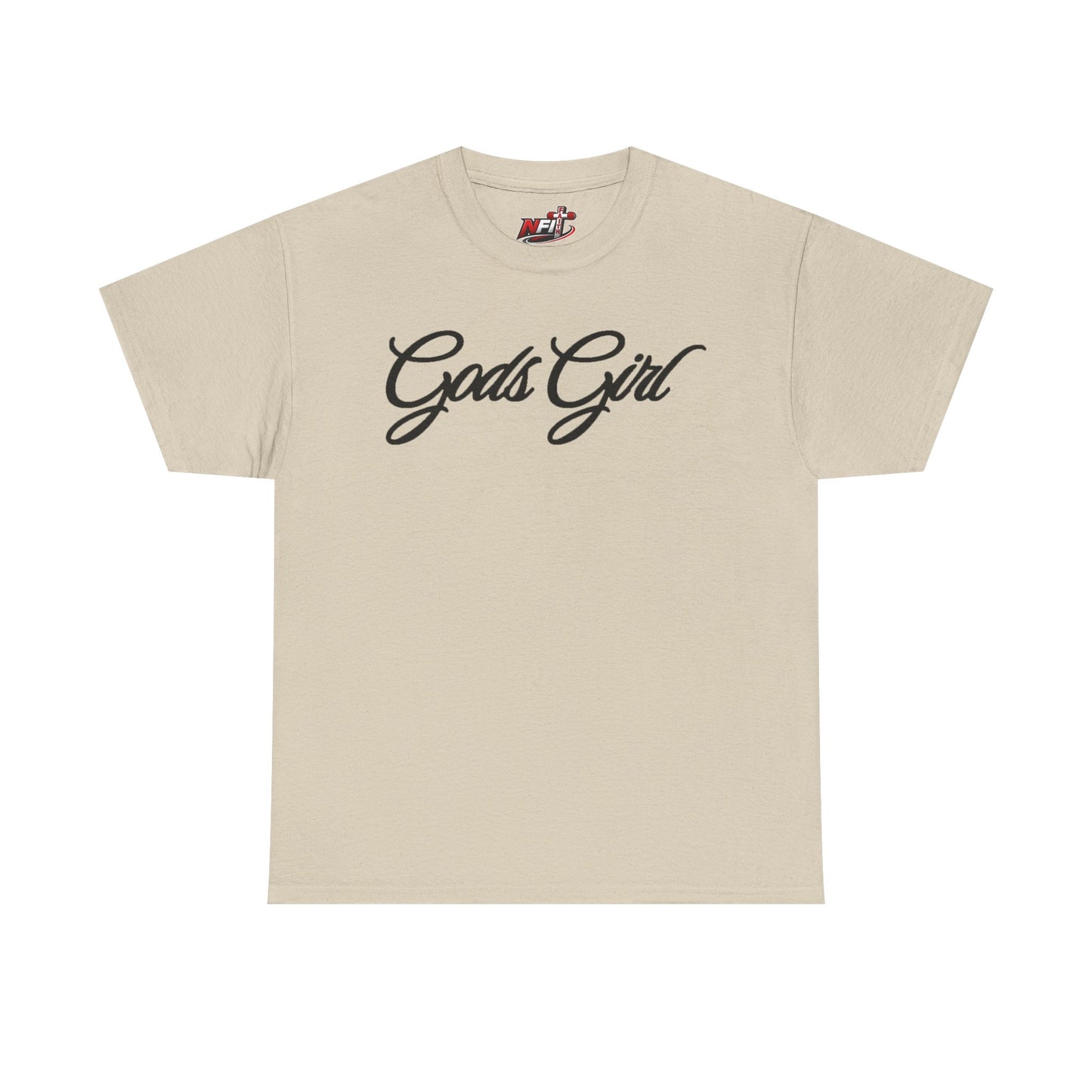 Gods Girl T‑Shirt — Script Faith Tee for Christian Women