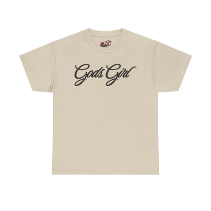 Gods Girl T‑Shirt — Script Faith Tee for Christian Women