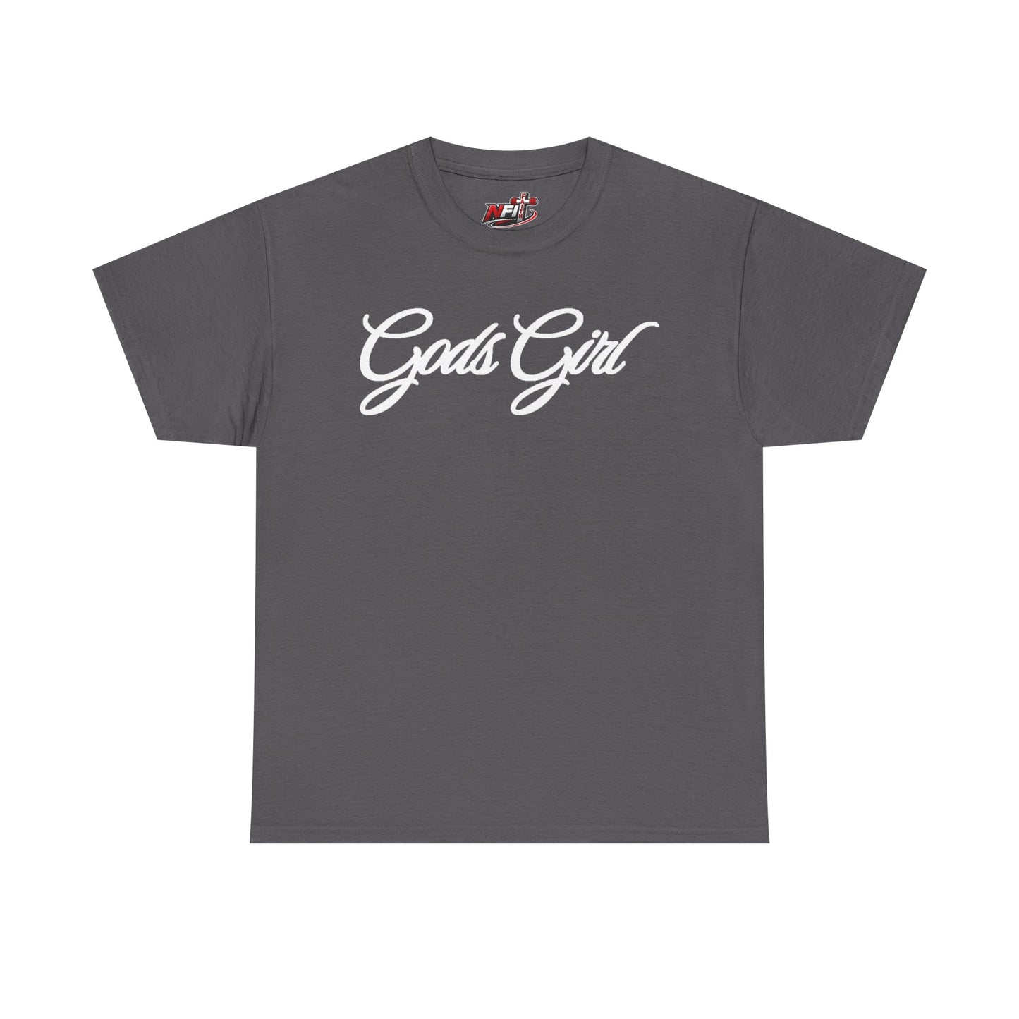 Gods Girl T‑Shirt — Script Faith Tee for Christian Women