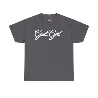 Gods Girl T‑Shirt — Script Faith Tee for Christian Women