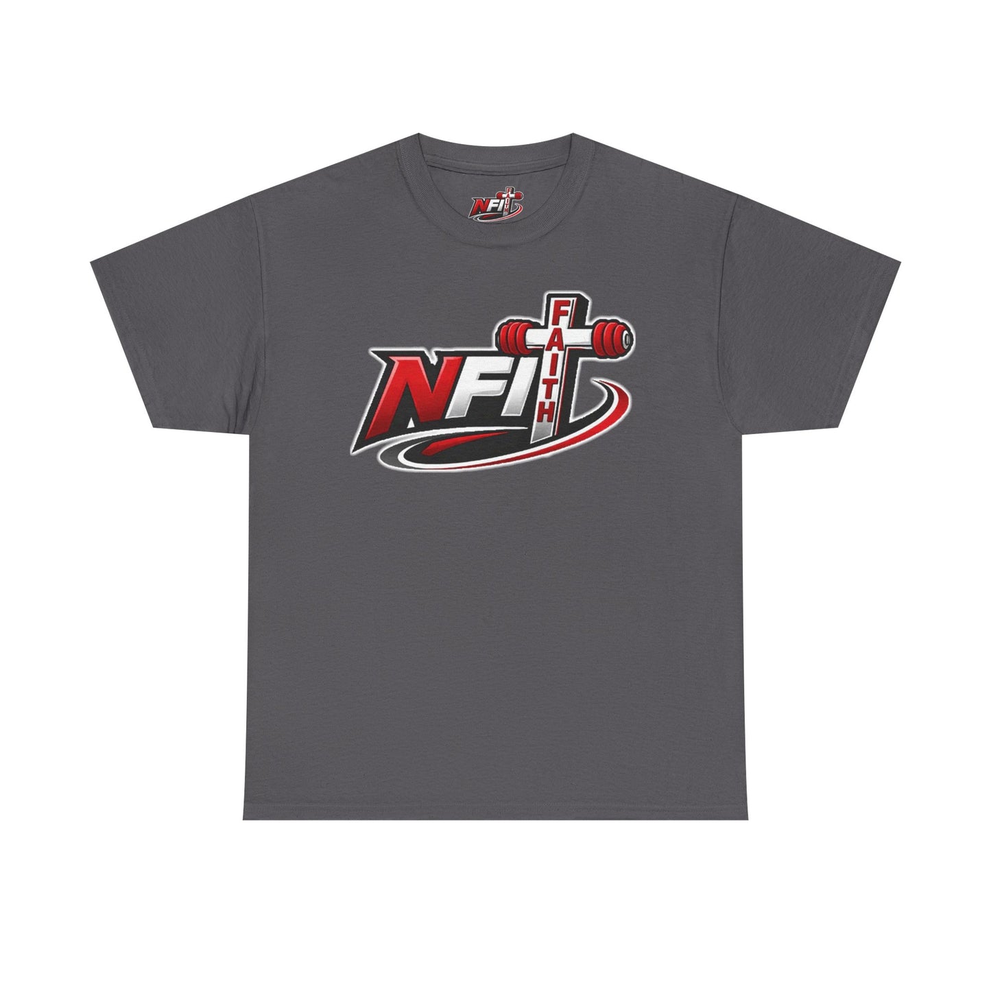 Fitness Logo T‑Shirt — NFIT with Barbell Graphic
