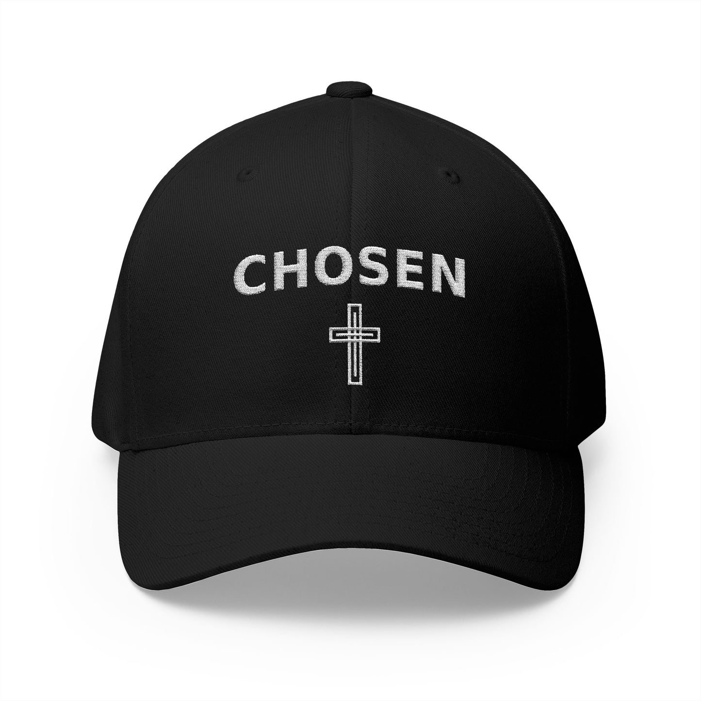 Chosen Embroidered Cap — Faith-Inspired Structured Hat with Cross Accent