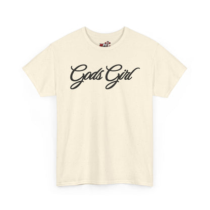 Gods Girl T‑Shirt — Script Faith Tee for Christian Women