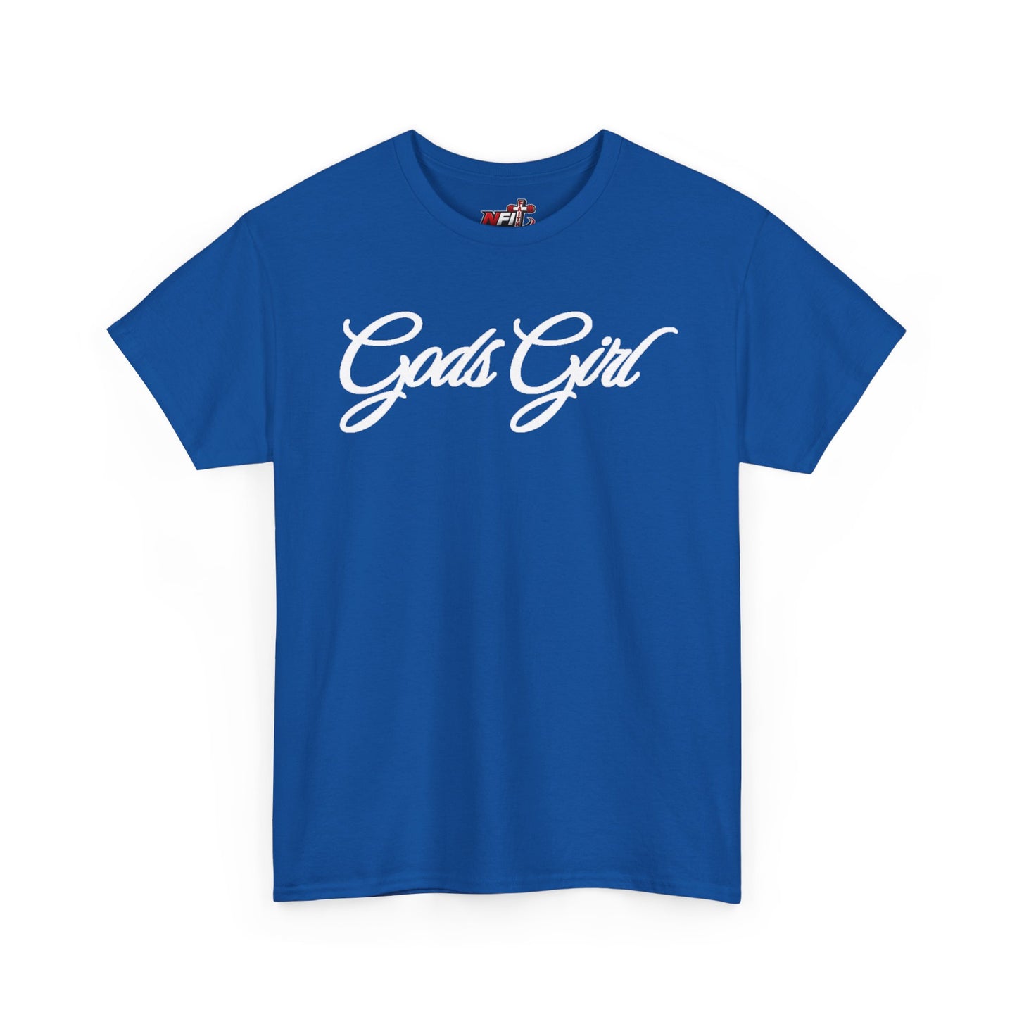 Gods Girl T‑Shirt — Script Faith Tee for Christian Women