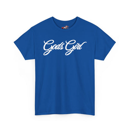 Gods Girl T‑Shirt — Script Faith Tee for Christian Women