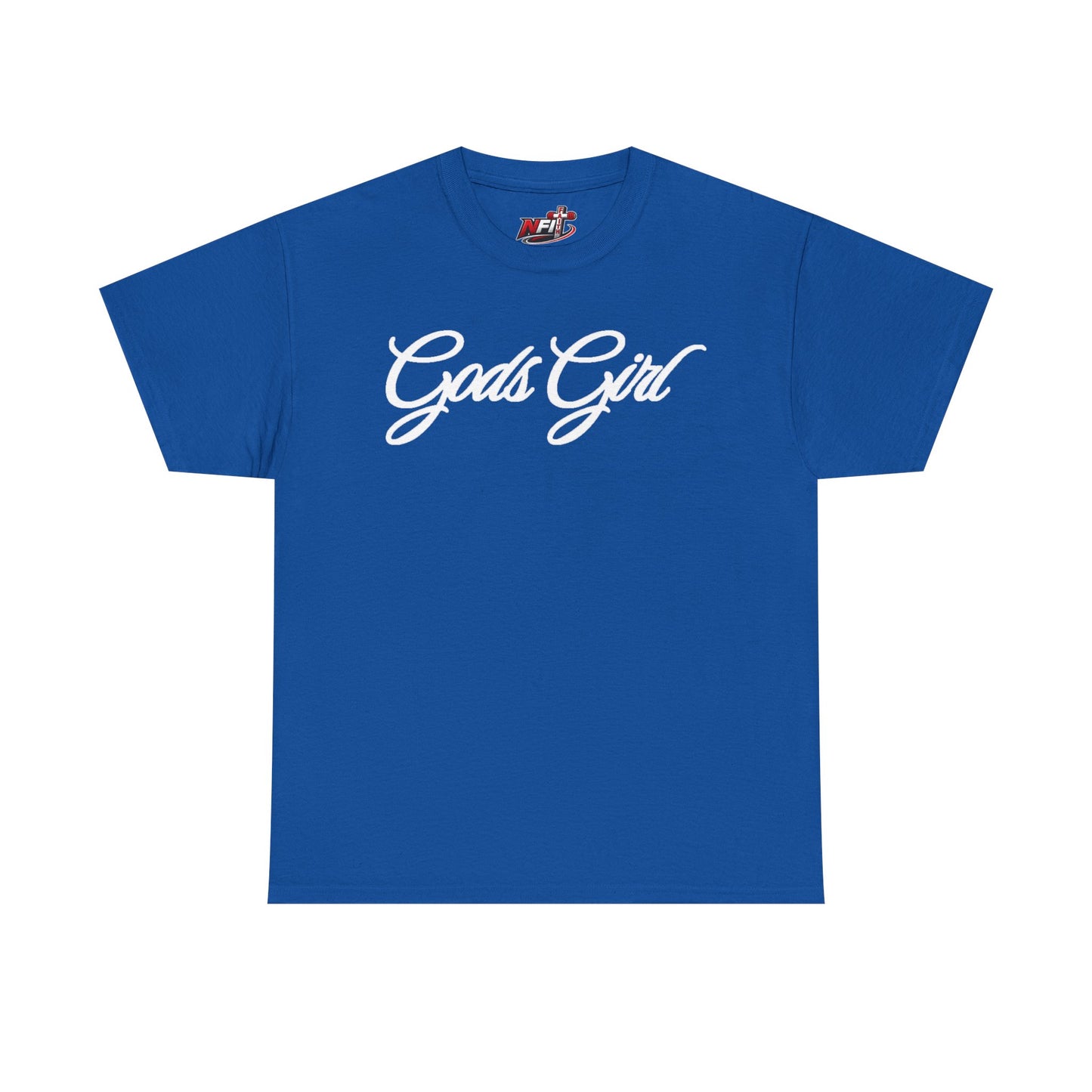 Gods Girl T‑Shirt — Script Faith Tee for Christian Women