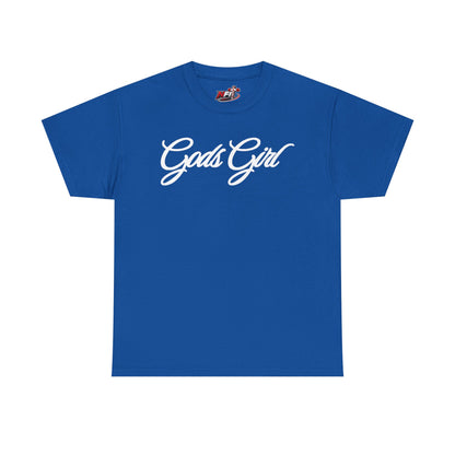 Gods Girl T‑Shirt — Script Faith Tee for Christian Women
